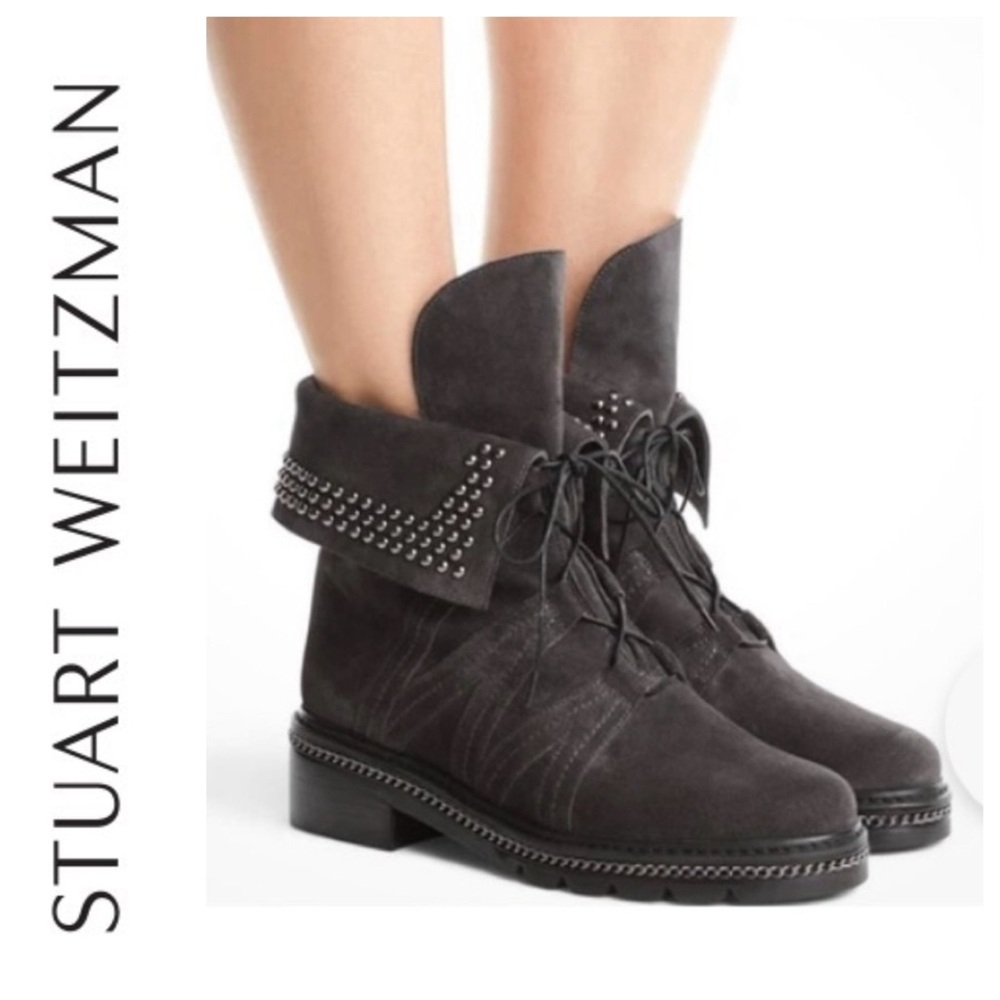 Stuart Weitzman Yadastud Suede Ankle Boot